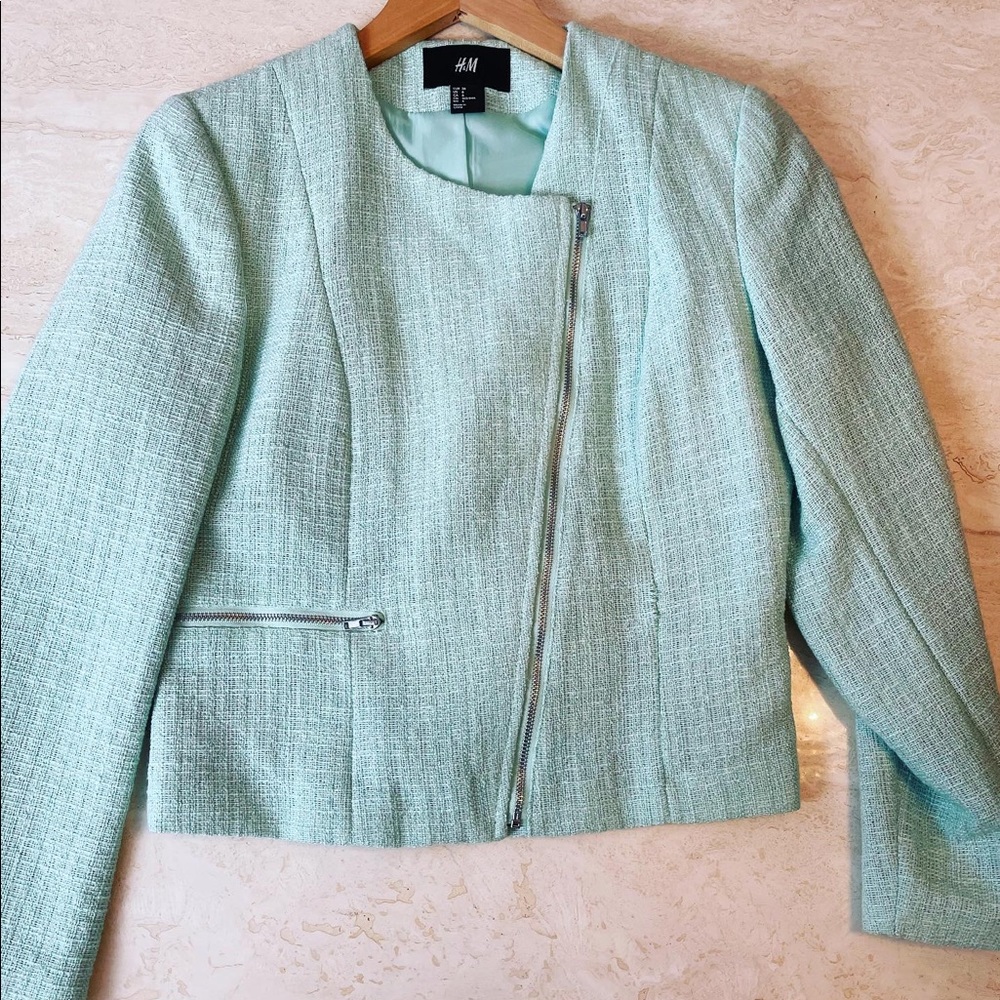Mint colored HM blazer.
